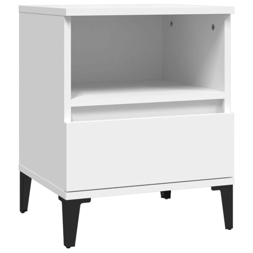 Lote de 2 Mesas De Cabeceira - Mesinhas De Cabeceira 40x35x50 cm branco