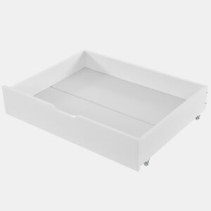 Gavetas para cama 93x66,5x20 cm - 2 gavetas, arrumação debaixo da cama, MDF + rodas, branco