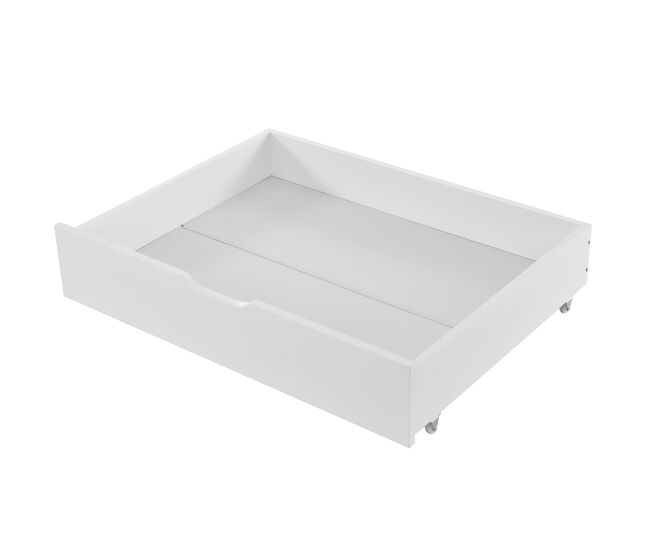 Cajones para cama 93x66.5x20cm - 2 cajones, almacenamiento bajo la cama, mdf + ruedas, blanco