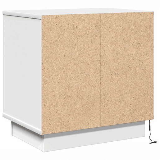 Mesa De Cabeceira - Mesinha De Cabeceira com gaveta com Branco 50 x 34.5 x 50 cm.