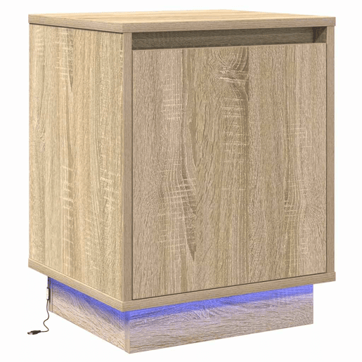 Mesa De Cabeceira - Mesinha De Cabeceira com Carvalho sonoma 39 x 34,5 x 50 cm