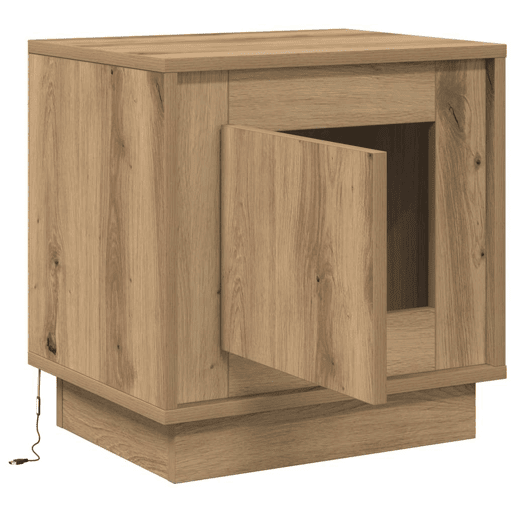 Mesa De Cabeceira - Mesinha De Cabeceira com Carvalho Artesanal 44 x 34.5 x 45 cm