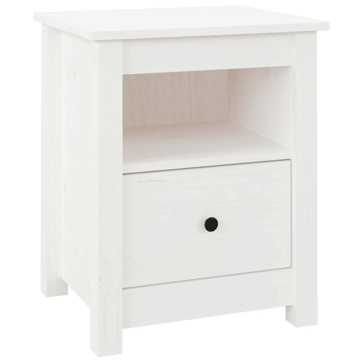 Mesa De Cabeceira - Mesinha De Cabeceira 40x35x49 cm madeira de pinho maciça branco