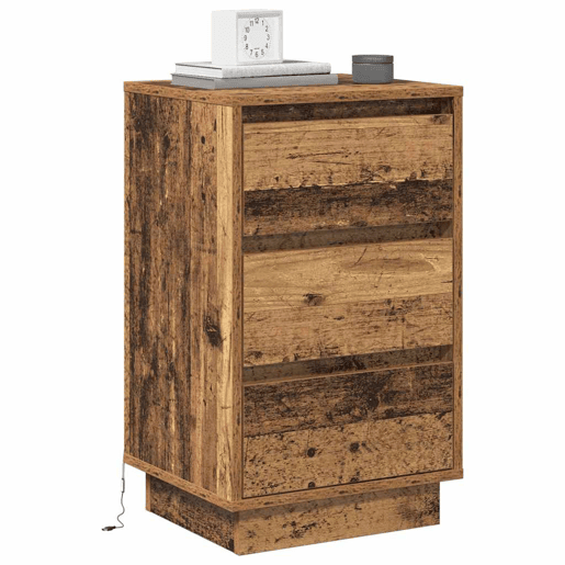 Mesa De Cabeceira - Mesinha De Cabeceira com Madeira Antiga 39 x 34,5 x 65 cm