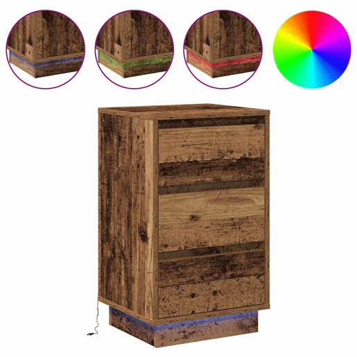 Mesa De Cabeceira - Mesinha De Cabeceira com Madeira Antiga 39 x 34,5 x 65 cm
