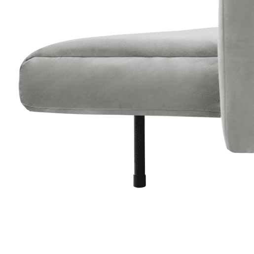 Sofá-cama moderno de 2 lugares - com função de cama e pés auxiliares - Cinza