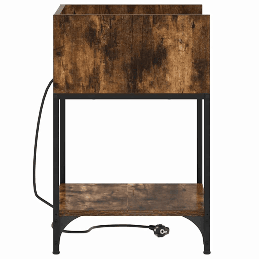Mesa De Cabeceira - Mesinha De Cabeceira Carvalho fumado 40 x 40 x 61 cm