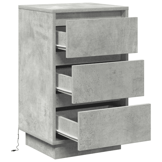 Mesa De Cabeceira - Mesinha De Cabeceira com gaveta com Cinzento 39 x 34,5 x 65 cm