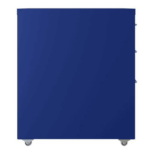 Armário de arquivo móvel Kökar com 3 gavetas aço 48x28x41 cm Azul en.casa