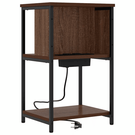 Mesa De Cabeceira - Mesinha De Cabeceira Carvalho castanho 40 x 40 x 61 cm
