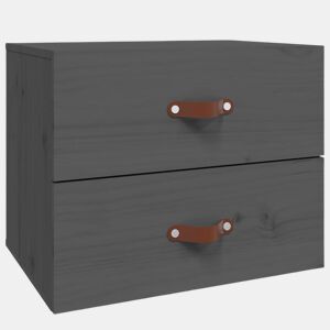 Mesa De Cabeceira De Parede Mesinha De Cabeceira - 50x36x40 cm cinzento