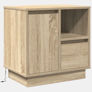 Mesa De Cabeceira - Mesinha De Cabeceira com Carvalho sonoma 50 x 34.5 x 50 cm.