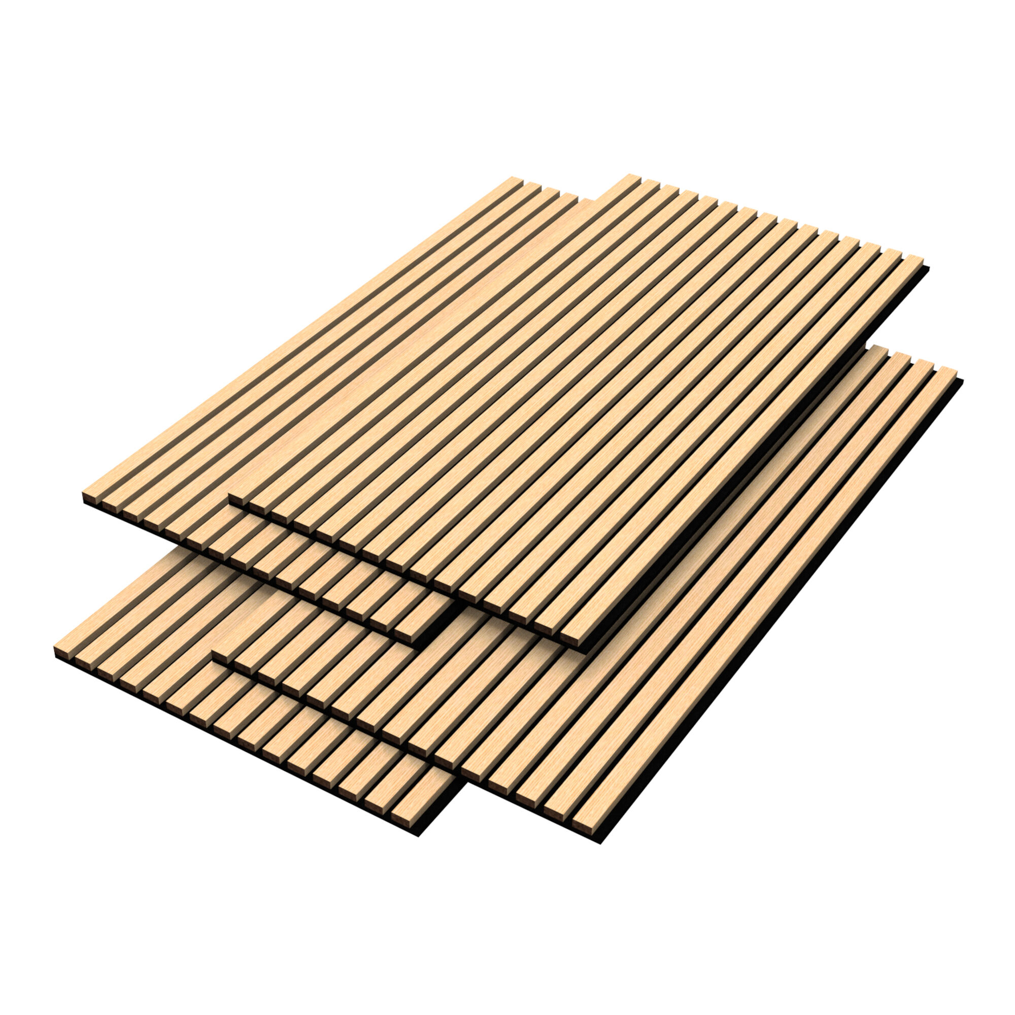 Set de 4x paneles de pared Vang acústico MDF Roble