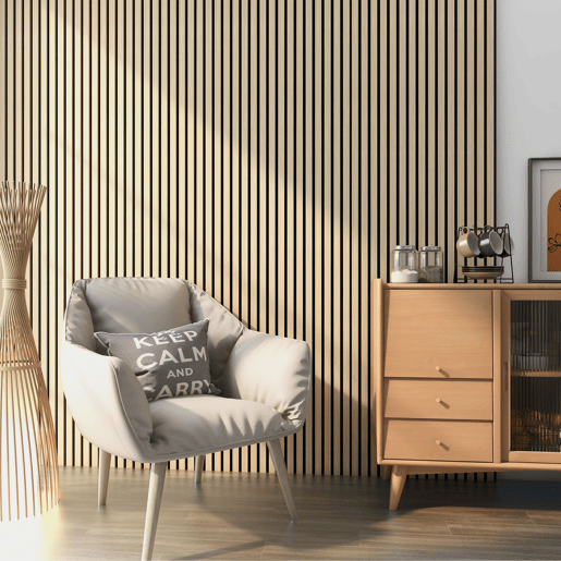 Conjunto de 16 painéis acústicos de parede 3D Vang MDF 120x60x2 cm (11,52 m²) - Carvalho NEU.HOLZ