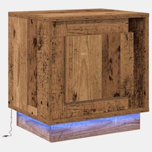 Mesa De Cabeceira - Mesinha De Cabeceira com Madeira antiga 44 x 34.5 x 45 cm