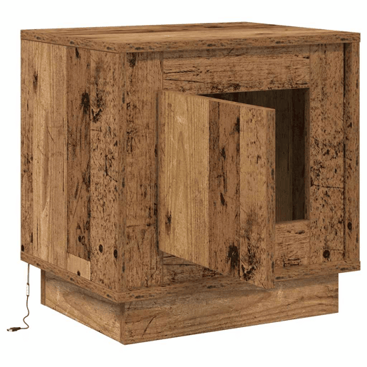 Mesa De Cabeceira - Mesinha De Cabeceira com Madeira antiga 44 x 34.5 x 45 cm