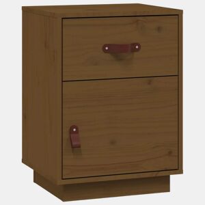 Mesa De Cabeceira - Mesinha De Cabeceira 40x34x55 cm pinho maciço castanho mel