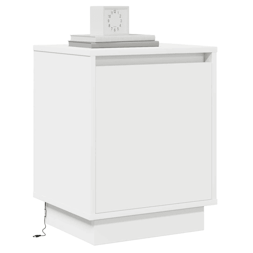 Mesa De Cabeceira - Mesinha De Cabeceira com Branco 39 x 34,5 x 50 cm