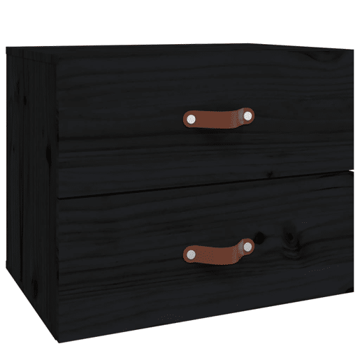 Mesa De Cabeceira De Parede Mesinha De Cabeceira - 50x36x40 cm preto