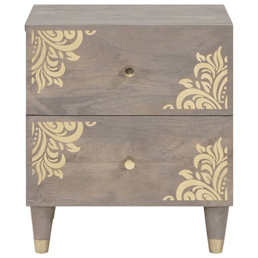 Mesa De Cabeceira - Mesinha De Cabeceira com gaveta Cinzeto 40 x 33 x 46 cm