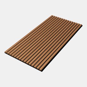 Conjunto de 8x painéis acústicos de parede 3D Vang MDF 120x60x2 cm (5,76 m²) - Teca NEU.HOLZ