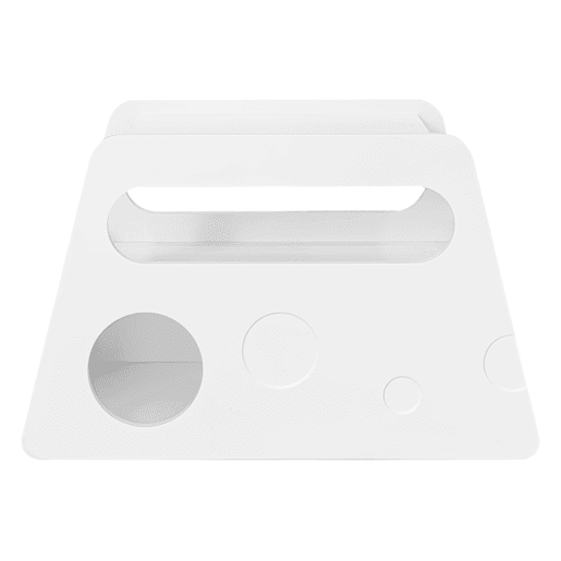 Mesa auxiliar 81x33x51,5 cm - Design moderno, com rodas, segura e arredondada - Branca