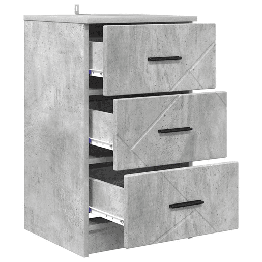 Mesa De Cabeceira - Mesinha De Cabeceira Cinzento cimento 38 x 38 x 66 cm
