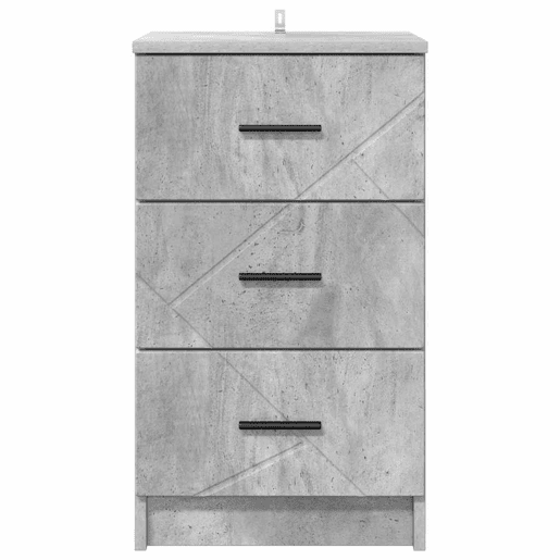 Mesa De Cabeceira - Mesinha De Cabeceira Cinzento cimento 38 x 38 x 66 cm