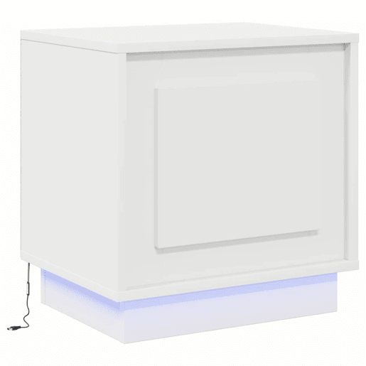 Mesa De Cabeceira - Mesinha De Cabeceira com Branco 44 x 34.5 x 45 cm