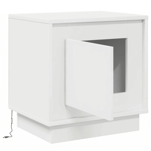 Mesa De Cabeceira - Mesinha De Cabeceira com Branco 44 x 34.5 x 45 cm