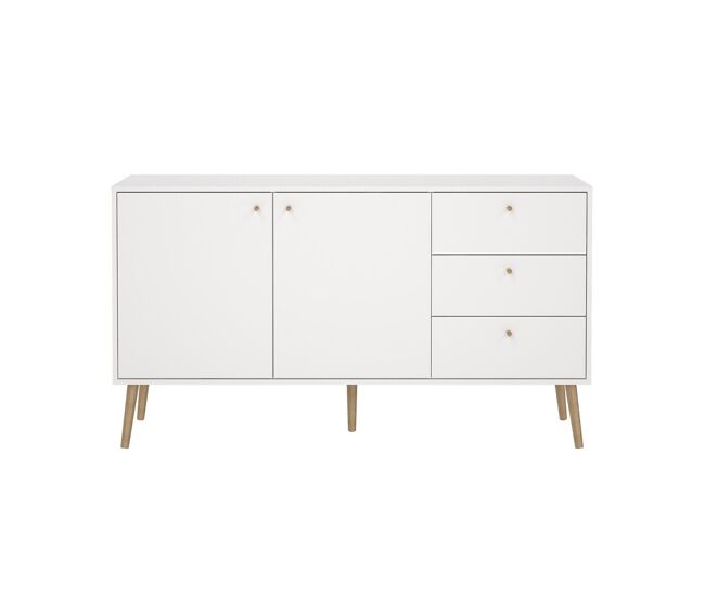 Aparador 2 puertas y 3 cajones con patas de madera l147,2 cm - tarp