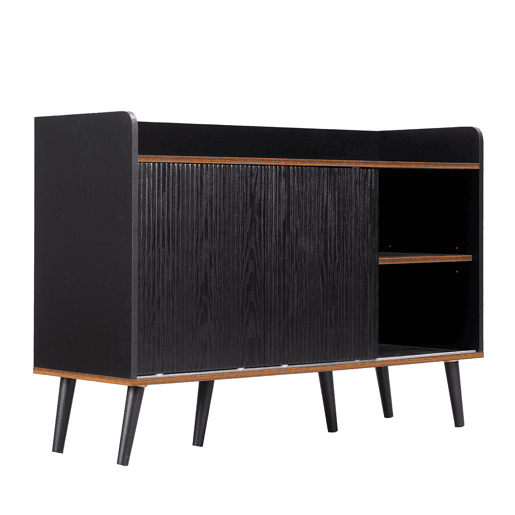 Aparador 117,5x40x80 cm - TrĂªs gavetas, design moderno em madeira - Preto Aparador 117,5x40x80 cm - TrĂªs gavetas, design moderno em madeira - Preto