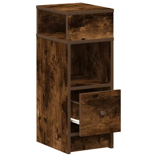 Mesa De Cabeceira - Mesinha De Cabeceira com gaveta 25x31x66 cm carvalho fumado