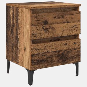 Mesa De Cabeceira - Mesinha De Cabeceira com gaveta Madeira antiga 40 x 35 x 50 cm