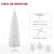 Árbol de Navidad Plástico, Metal HOMCOM, hogar - decoración Árbol de Navidad Plástico, Metal HOMCOM, hogar - decoración Blanco