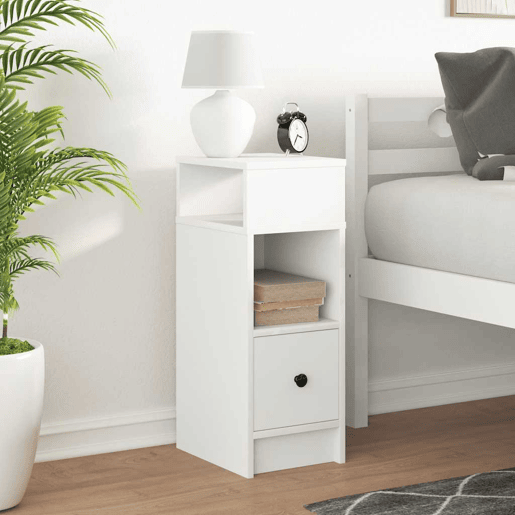 Mesa De Cabeceira - Mesinha De Cabeceira com gaveta 25x31x66 cm branco