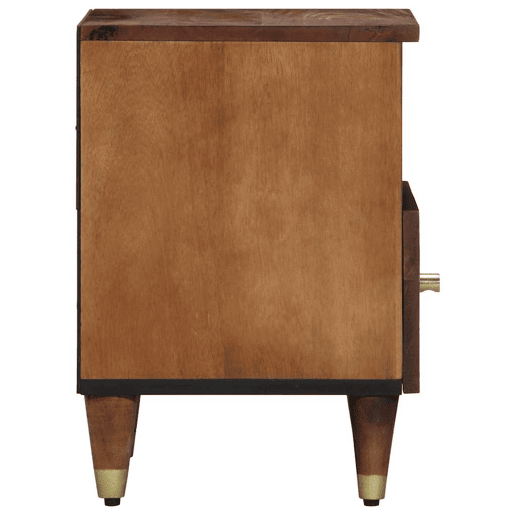 Mesa De Cabeceira - Mesinha De Cabeceira com gaveta castanho mel 40 x 33 x 46 cm