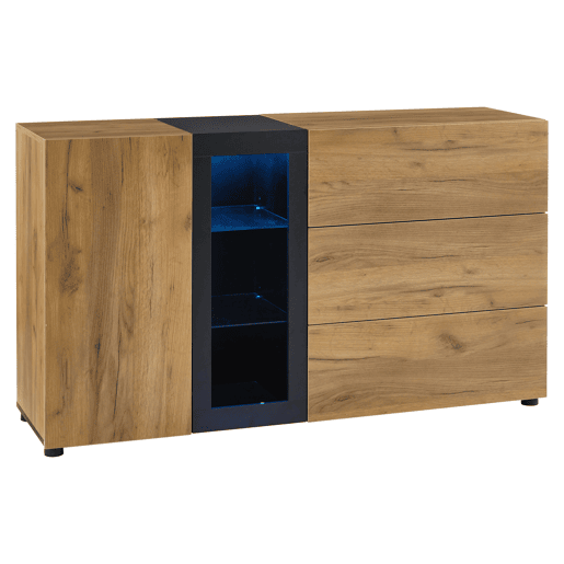 Mesa auxiliar 100x35x77 cm - Mesa preta com base dourada, mesa consola vintage - Castanho+Preto Mesa auxiliar 100x35x77 cm - Mesa preta com base dourada, mesa consola vintage - Castanho+Preto