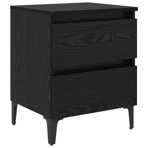 Mesa De Cabeceira - Mesinha De Cabeceira com gaveta Carvalho preto 40 x 35 x 50 cm