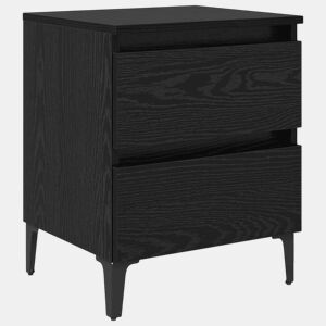 Mesa De Cabeceira - Mesinha De Cabeceira com gaveta Carvalho preto 40 x 35 x 50 cm