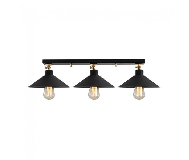 Regleta orientable harvey negro 3 luces marca wonderlamp