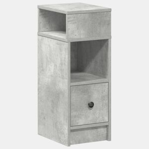 Mesa De Cabeceira - Mesinha De Cabeceira com gaveta 25x31x66 cm cinzento cimento