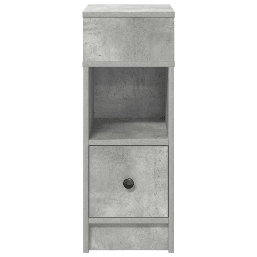 Mesa De Cabeceira - Mesinha De Cabeceira com gaveta 25x31x66 cm cinzento cimento