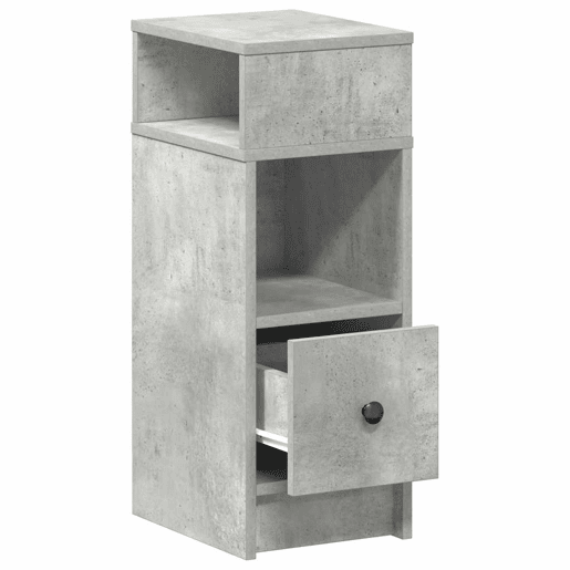 Mesa De Cabeceira - Mesinha De Cabeceira com gaveta 25x31x66 cm cinzento cimento
