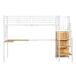 Cama alta para niños 95x254 Cama alta para niños 95x254 Natural/ Blanco
