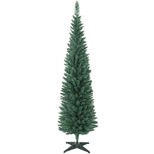 HOMCOM Árvore de Natal Slim 180 cm Árvore de Natal Artificial com 321 Ramos Suporte Metálico Fácil de Montar Decoração para Interior Casa Escritório Verde HOMCOM Árvore de Natal Slim 180 cm Árvore de Natal Artificial com 321 Ramos Suporte Metálico Fácil de Montar Decoração para Interior Casa Escritório Verde