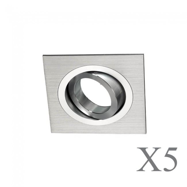 Pack 5 Classic Cuadrado Aluminio Moderno