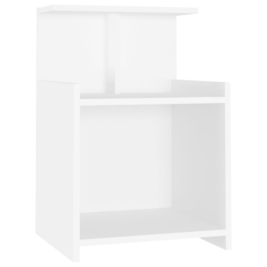 Mesita de noche mesilla de noche - madera contrachapada blanco 40x35x60 cm