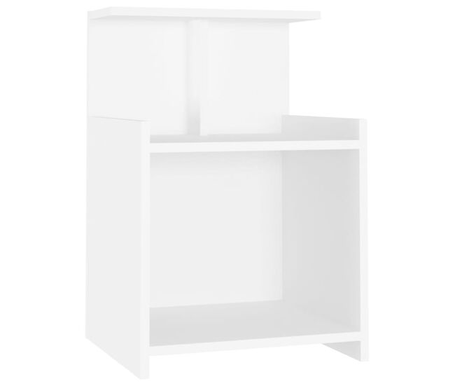 Mesita de noche mesilla de noche - madera contrachapada blanco 40x35x60 cm