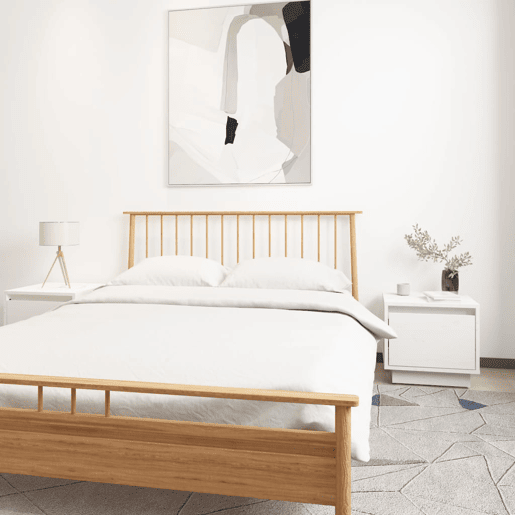 Lote de 2 Mesas De Cabeceira - Mesinhas De Cabeceira 35x34x32 cm pinho maciço branco